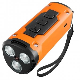 Aparat profesional cu Ultrasunete si Lanterna impotriva Cainilor Agresivi cu Functie de Dresaj XP30, Negru-Portocaliu, incarcare USB