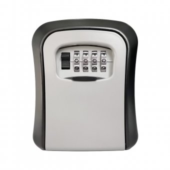 Caseta depozitare chei, cifru mecanic resetabil, dimensiune interioara 95 x 65 x 35 mm, metal, Gri/Negru, inchirieri regim hotelier