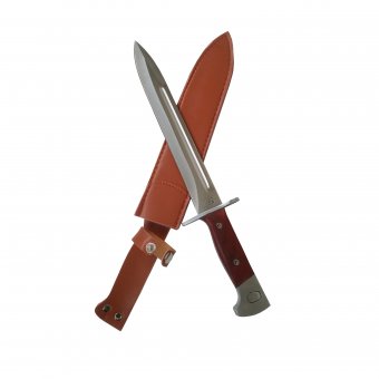 Cutit Baioneta otel 34.5 cm, husa inclusa, maner insertii lemn