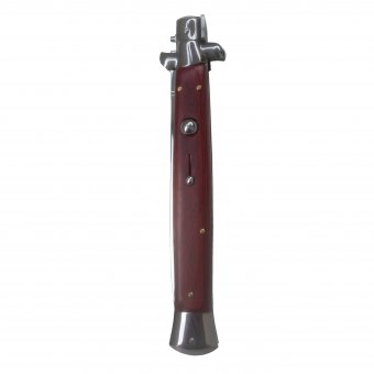 Cutit Briceag Stiletto Automat 33 cm Brown, deschidre pe buton