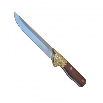 Cutit profesional Bucatar, Full Tang, 26 cm, otel, maner lemn, insertii alama, husa inclusa