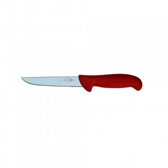 Cutit profesional pentru dezosat Dick Ergogrip, lama dreapta, rigida, 15 cm, otel inoxidabil, Rosu