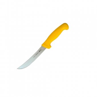 Cutit profesional pentru dezosat Tramontina, lama curbata,otel inoxidabil, 15 cm, Galben