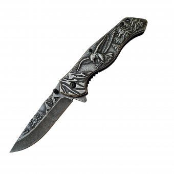 Cutit tip Briceag 20 cm, otel, full metal, Eagle, clema prindere centura