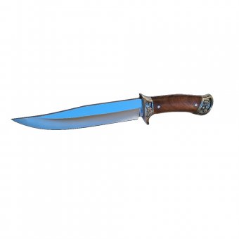 Cutit Vanatoare Eagle, 31.5 cm, otel, full tang, maner insetii lemn, husa inclusa