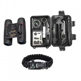 Kit de Supravietuire/Pescuit/Vanatoare, SKS, 14 piese, multifunctional