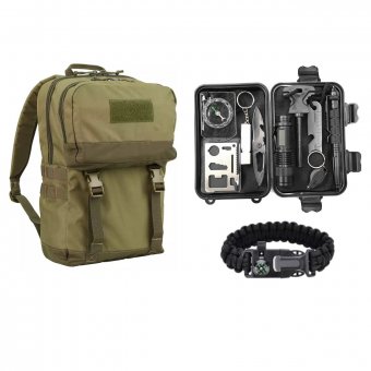 Kit Supravietuire Valhalla 14 in 1 piese, multifunctional