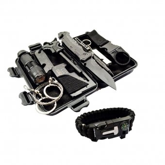 Kit tactic Supravietuire, 11 in 1, multifunctional