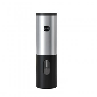Rasnita electrica pentru sare si piper, otel inoxidabil, Argintie, 5x18 cm, Grad de macinare reglabil, Iluminare LED