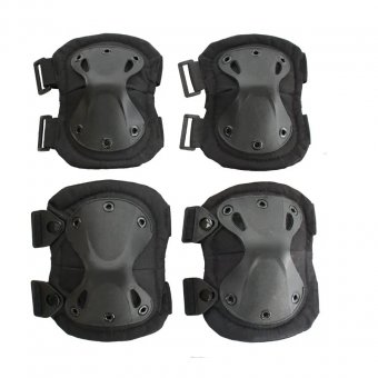 Set Protectie Genunchiere si Cotiere Army, Negru, marime universala
