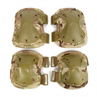Set Protectie Genunchiere si Cotiere Army, verde militar deschis, marime universala