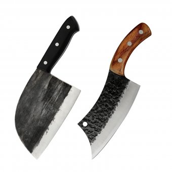 Set satare profesionale Bucatar, Satar universal & Satar sarbesc, otel carbon, lama forjata