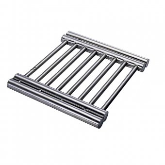 Suport cromat extensibil pentu oale 22x27 cm, argintiu, dreptunghiular