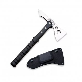 Topor Tactic 2 in 1, lama otel inoxidabil, maner plastic ABS, 38 cm, 685 g, husa inclusa