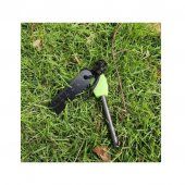 Amnar pentru camping, Ultimate Survival, 10 cm, verde neon, fluier inclus