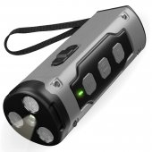 Aparat profesional cu Ultrasunete si Lanterna impotriva Cainilor Agresivi cu Functie de Dresaj XP30, Negru-Gri, incarcare USB