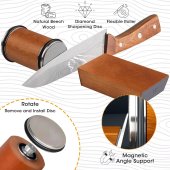 Ascutitor cutite rulant, Magnetic, 4 Granulatii 240# 400# 1000# 1500# Suport Inclinatie Magnetica Pentru Cutite 15° Si 20°