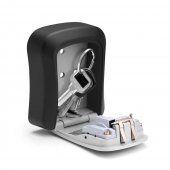 Caseta depozitare chei, cifru mecanic resetabil, dimensiune interioara 95 x 65 x 35 mm, metal, Gri/Negru, inchirieri regim hotelier