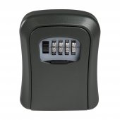 Caseta depozitare chei, cifru mecanic resetabil, dimensiune interioara 95 x 65 x 35 mm, metal, Negru, inchirieri regim hotelier