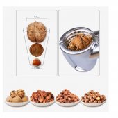 Cleste metal pentru spart nuci 2 in 1, argintiu