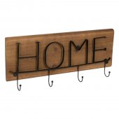 Cuier de perete din lemn HOME 49x17.5 cm