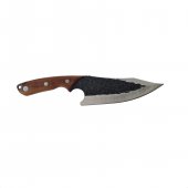 Cutit asiatic profesional, Full Tang, lama forjata, otel carbon, 30 cm, maner lemn, husa inclusa