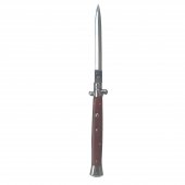 Cutit Briceag Stiletto Automat 33 cm Brown, deschidre pe buton