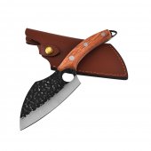 Cutit profesional forjat, otel carbon, Full Tang, 270 mm, husa inclusa, maro