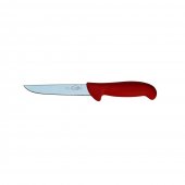 Cutit profesional pentru dezosat Dick Ergogrip, lama dreapta, rigida, 15 cm, otel inoxidabil, Rosu