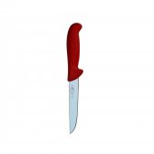 Cutit profesional pentru dezosat Dick Ergogrip, lama dreapta, rigida, 15 cm, otel inoxidabil, Rosu