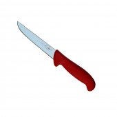 Cutit profesional pentru dezosat Dick Ergogrip, lama dreapta, rigida, 15 cm, otel inoxidabil, Rosu