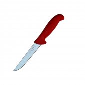 Cutit profesional pentru dezosat Dick Ergogrip, lama dreapta, rigida, 15 cm, otel inoxidabil, Rosu