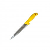 Cutit profesional pentru injunghiat, lama dublu tais, 34 cm, otel inoxidabil, maner Galben