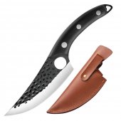 Cutit profesional universal, otel carbon, Full Tang, 27 cm, husa inclusa, negru