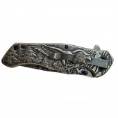 Cutit tip Briceag 20 cm, otel, full metal, Eagle, clema prindere centura