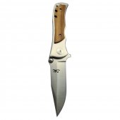 Cutit tip Briceag Deer 20 cm, maner insertii lemn, clema prindere pe centura