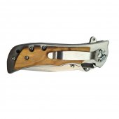 Cutit tip Briceag Deer 20 cm, maner insertii lemn, clema prindere pe centura