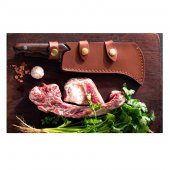 Cutit tip Satar Multifunctional, Full Tang 400 g, camping/drumetie, husa inclusa