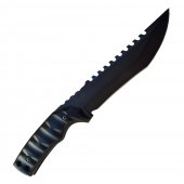 Cutit Vanatoare  Panther, 31 cm, otel, Full Tang, Full Metalic, husa inclusa, negru