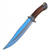 Cutit Vanatoare Eagle, 31.5 cm, otel, full tang, maner insetii lemn, husa inclusa