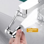 Extensie Robinet Rotativa, Alama Cromata, Rotatie de 1080 °, Universal, doua moduri de curgere a apei, Crom