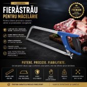 Fierastrau profesional macelarie Pliana Powercut, lama 450 mm, maner aderent cauciucat