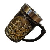 Halba de Bere Dragonslayer, 500 ml, Inox + Rasina, Multicolora