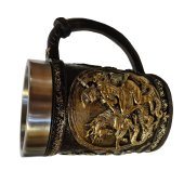 Halba de Bere Dragonslayer, 500 ml, Inox + Rasina, Multicolora