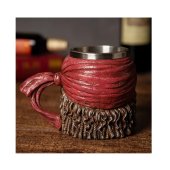 Halba de bere Pirate Skull 400 ml, inox+rasina, multicolora