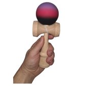 Kendama profesionala din lemn de fag 18 cm, vopsea aderenta mata, design Aurora Fade