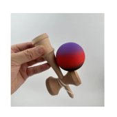 Kendama profesionala din lemn de fag 18 cm, vopsea aderenta mata, design Aurora Fade