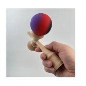 Kendama profesionala din lemn de fag 18 cm, vopsea aderenta mata, design Aurora Fade