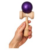Kendama profesionala din lemn de fag 18 cm, vopsea lucioasa, Metalic Violet – perfecta pentru trick-uri si antrenament avansat