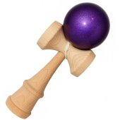 Kendama profesionala din lemn de fag 18 cm, vopsea lucioasa, Metalic Violet – perfecta pentru trick-uri si antrenament avansat
